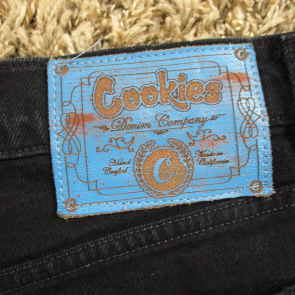 Cookies Jeans Men's 40x33 Black Straight Leg Stretch Denim - Picture 5 of 8